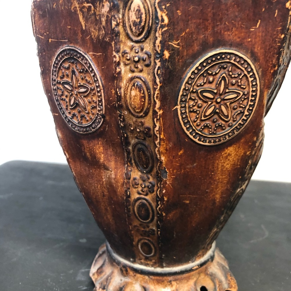 Vintage Embossed Metal Vase - Picture 7 of 8